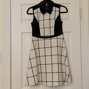 LOFT Windowpane Collared Dress
